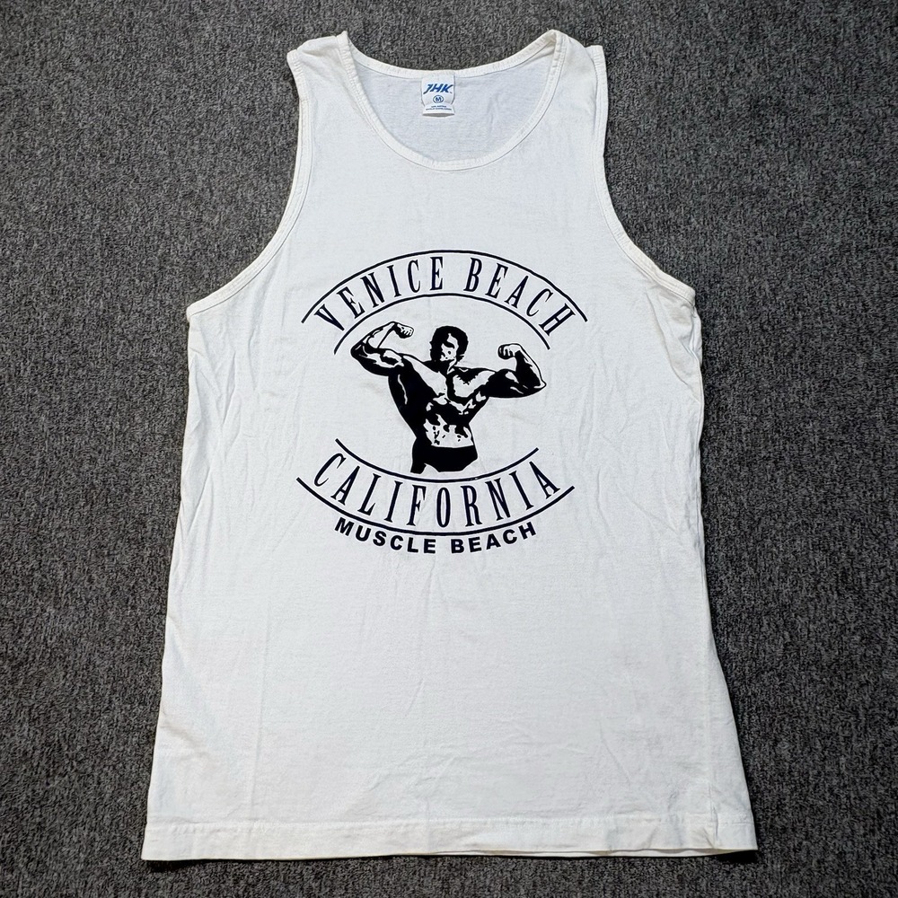 VTG Venice Beach California Tank Top Men's M Muscle Beach Arnold Schwarzenegger